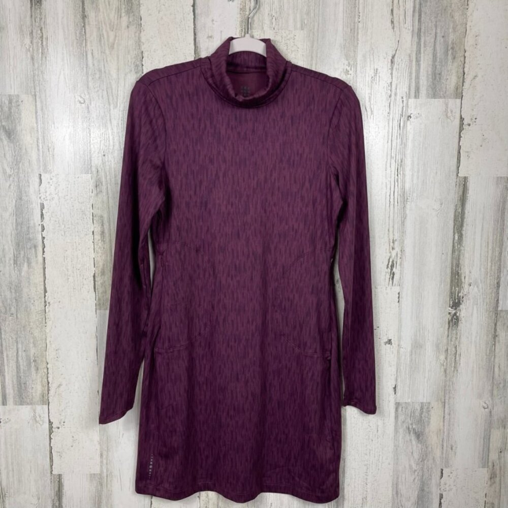 Title Nine turtleneck dress purple‎ space dye small activewear travel stretch